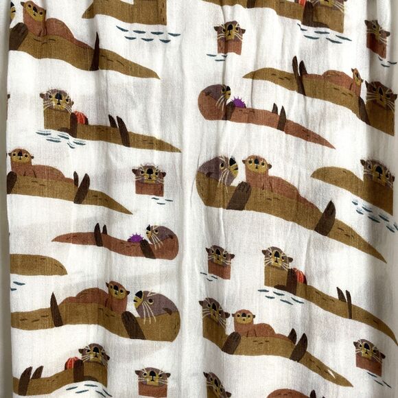 Monterey Aquarium Bay Women’s Scarf Design By Alexander Vidal Sea Otters 27/66" - Picture 5 of 8